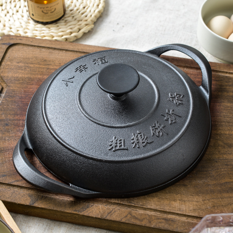 Pasado de moda sin recubrimiento de hierro fundido quelato panqueque olla torta plegable olla Nur Nimhe Beige Pot