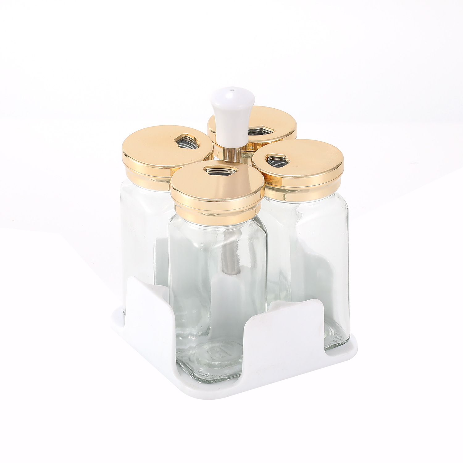 화이트 스파이스 랙-골드 커버 쇼트 스타일(쇼트*4)