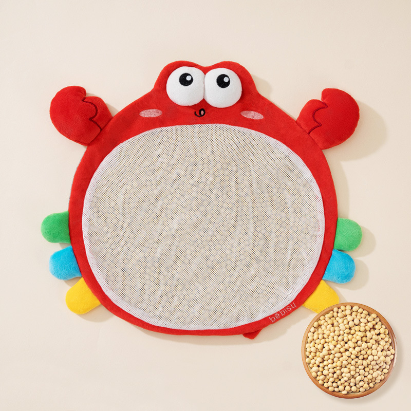 Juguete educativo temprano para bebés, ayuda para dormir, muñeco relajante, bolsa de frijoles para apretar con los pies para terapia de calor.