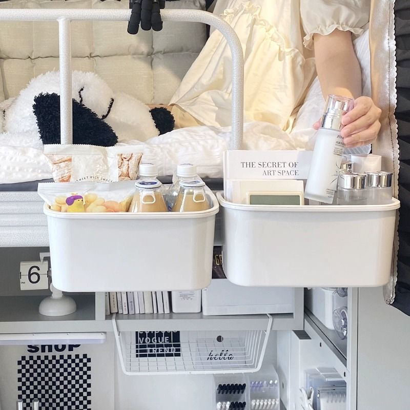 床边挂篮宝宝床头围栏尿不湿收纳盒置物架婴儿床挂收纳用品小|undefined