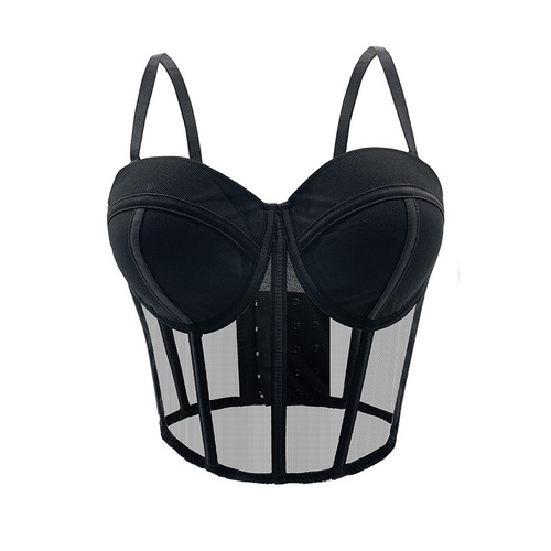 French sexy soft steel ring bra vest fish bone body shaping underwear women's small chest gathered anti-sagging bra exquisite