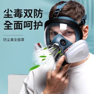 Manufacturer's Self-Priming Filter Gas Mask Full Face Mask Spray Paint Hydrogen Sulfide Acid Gas Gas Mask Full Face Mask