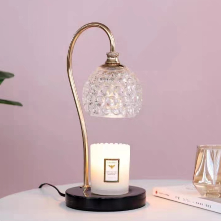 Lámpara de aromaterapia lámpara de fusión de cera nórdica madera maciza tiempo libre de humo fragancia vela japonesa simple lámpara de mesa decorativa lámpara de fusión de vela