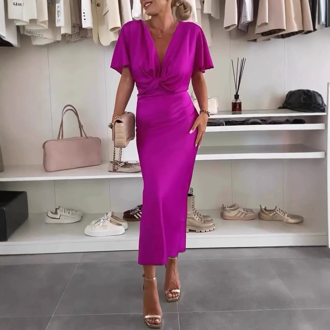 2025 Весна-Лето Европейская и Американская Amazon Независимая Станция Трансграничная Внешняя Торговля Сексуальное Модное Платье Длинная Юбка для Женщин