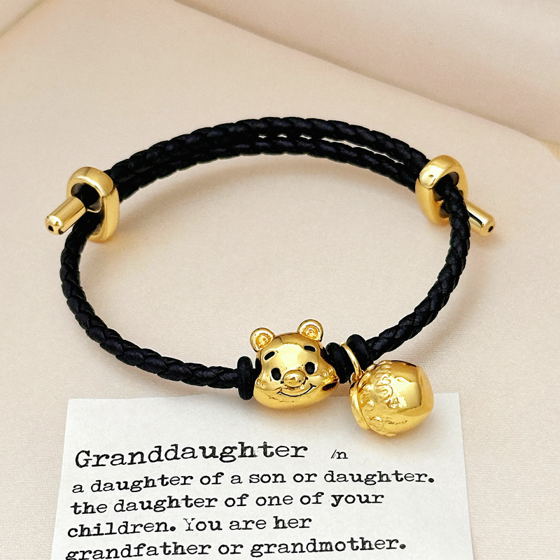 Winnie the Pooh Milk Can Bracelet Easiest for Match Unique Suitable for Party and Daily Wear Fashion Exquisite Adjustable Bracelet