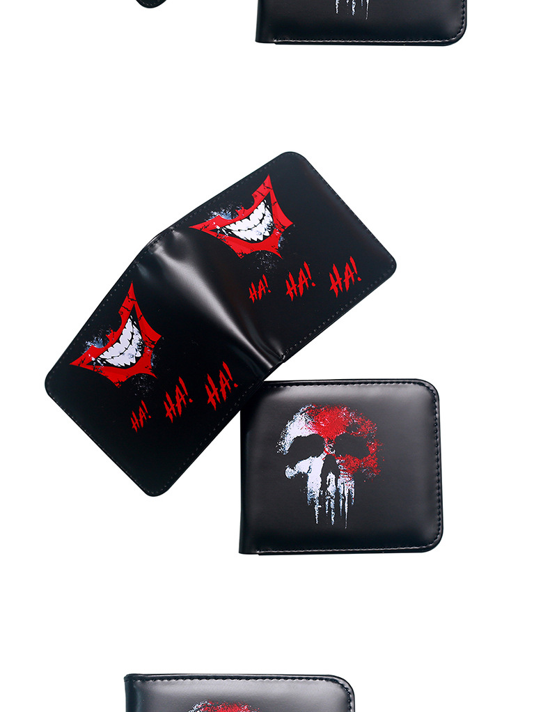 Unisex Letter Skull PVC Open Small Wallets display picture 17