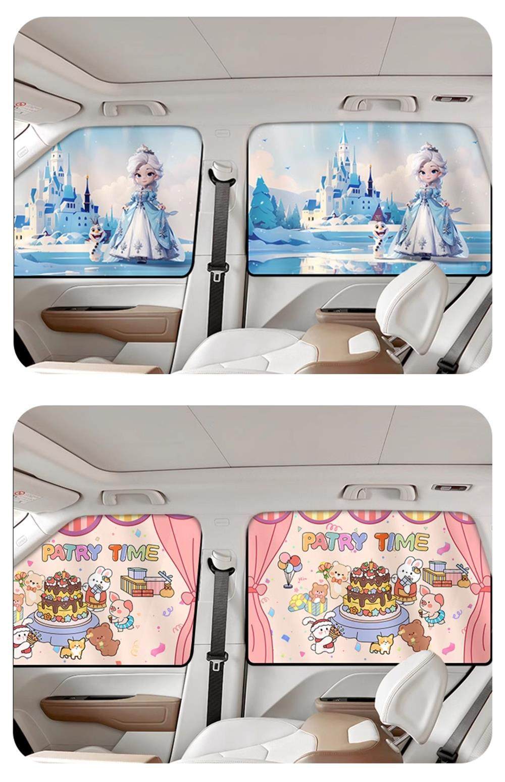 Car Window Sunshade Curtain, Car Sun Protection Curtain, Baby Car Privacy Curtain, Magnetic Sunshade Curtain for Children in the Car
