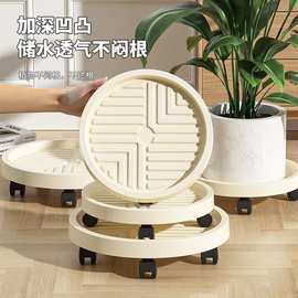 【移动顺滑】3D控根花盆移动托盘带轮可移动接水花盘底座塑料加厚