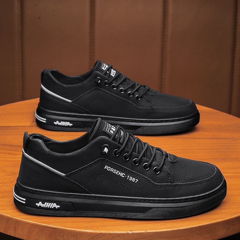 Zapatos de hombre 2024 nuevos zapatos de trabajo de verano coreanos antideslizantes zapatos de skate resistentes al desgaste juveniles zapatos deportivos casuales para hombres