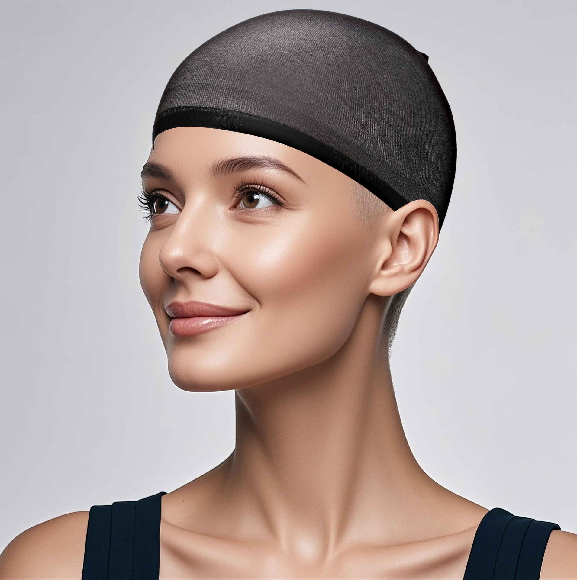 Gorra de Malla para Peluca de 2 Piezas de Nylon Alta Elasticidad para Pelucas