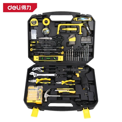 Deli Tool Box Set: Repair kit - standard-85-pieces-lithium-electric-drill-set-dl1085l