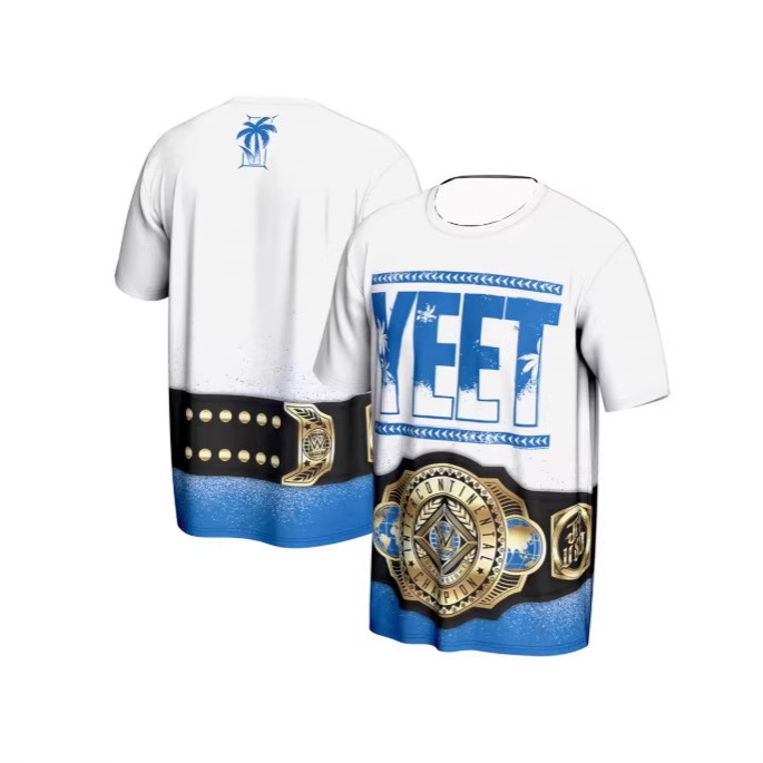 New Short Comic Wrestling Sports T-Shirt Yee Jeyyeet Intercontinental Championship T-Shirt Boxing Sports Short Sleeve
