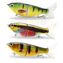 塑料丝毛尾巴2节鳟鱼S形游姿慢沉多节鱼仿真鱼饵路亚硬饵