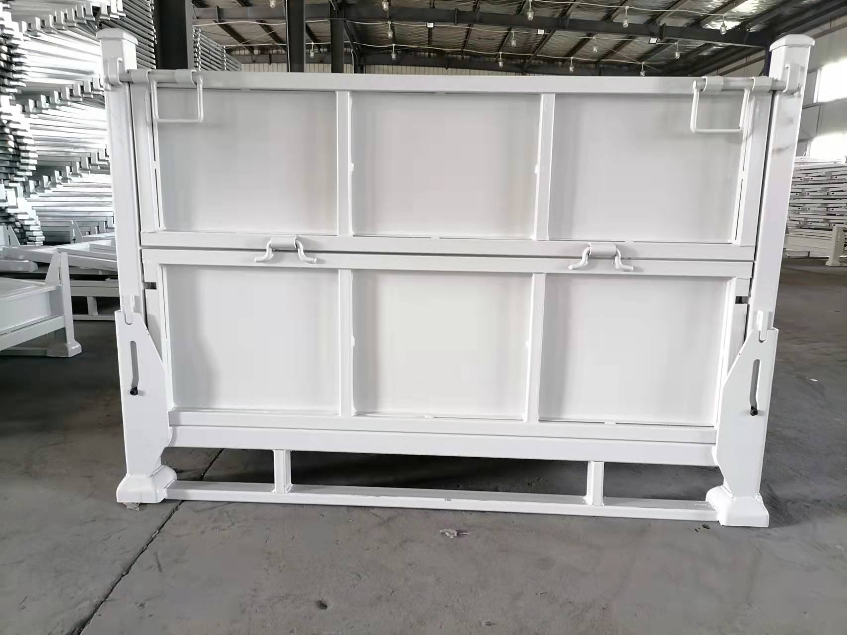 Q235钢板料箱 金属铁箱 金属周转箱 折叠铁板料箱 可堆垛可折叠