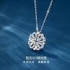 Foldable pendant, necklace, silver 925 sample, four-leaf clover, wholesale