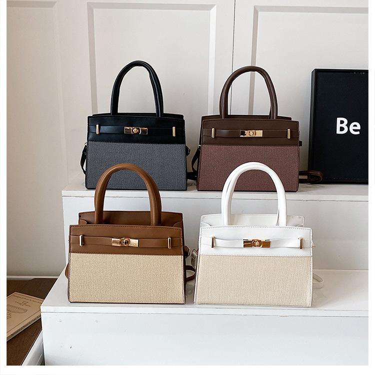 Fashion 2025 Autumn New Handbag Casual Western Style Shoulder Bag Casual Retro Contrast Color Crossbody Women's Bag Fashion 2025 Autumn New Handbag Casual Western Style Shoulder Bag Casual Retro Contrast Color Crossbody Women's Bag