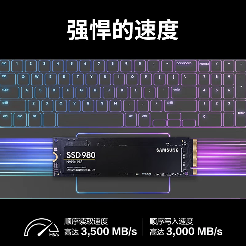 Samsung 980 250Гб 500Гб 1Тб NVMe M.2 интерфейс SSD твердотельный накопитель скорость чтения 3100МБ/с