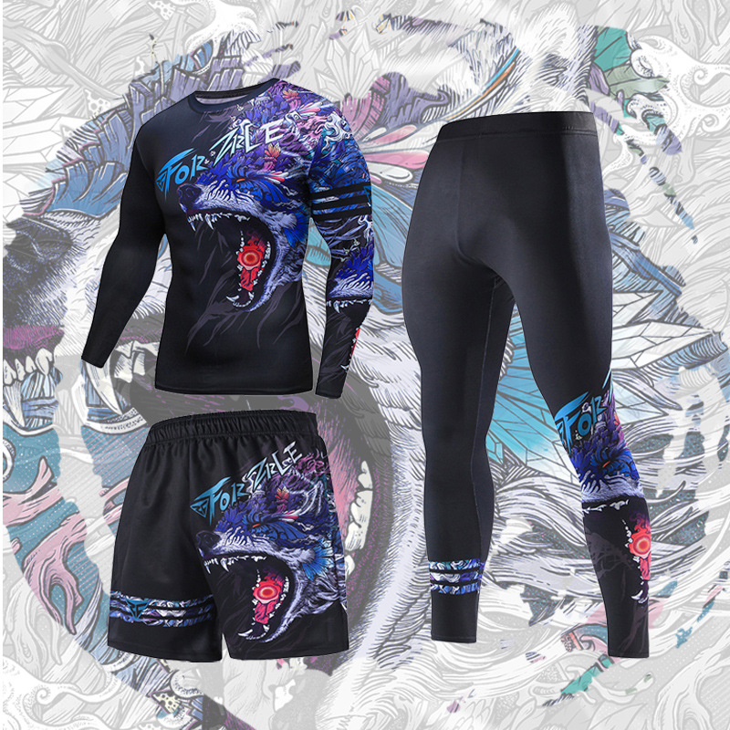 Autumn and Winter Sports Suits for Running Men's and Women's Gym Quick-Drying Clothes Tights Morning Running Night Running Training Cycling Clothes