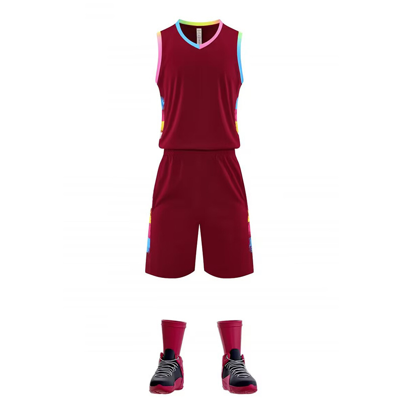 traje de baloncesto americano seco rápido transpirable niño entrenamiento de adultos uniformes de equipo con logotipo de impresión