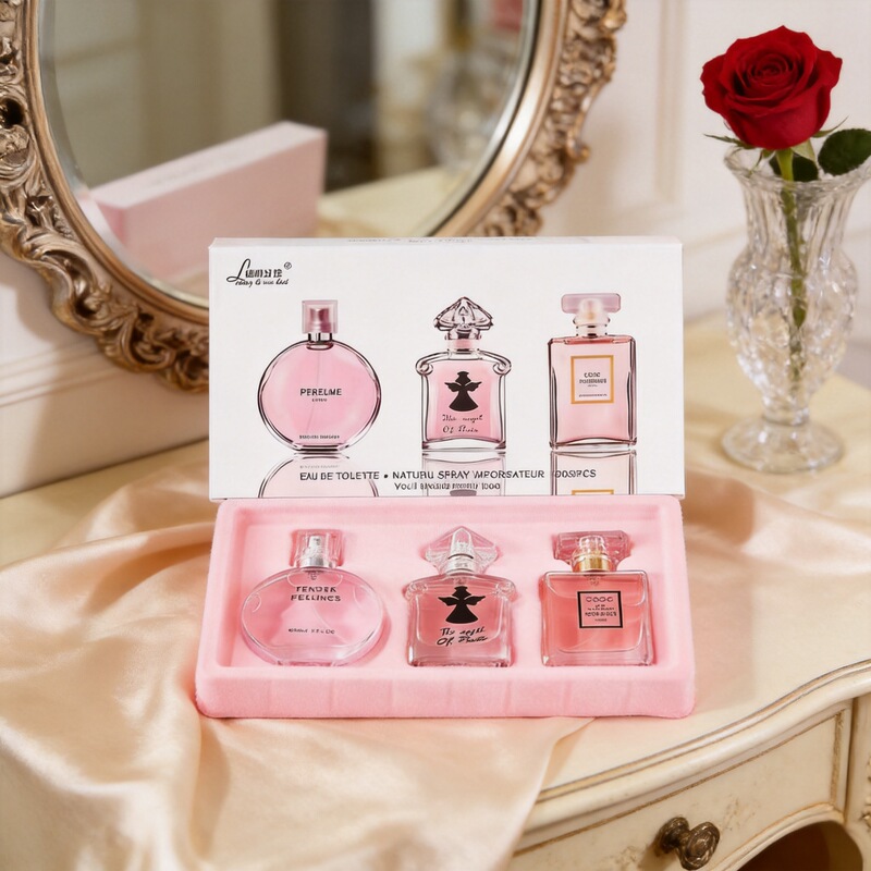 Paris Angel Perfume Beautiful Girl Three-Piece Little Black Dress Women's Fresh Long-Lasting Light Fragrance Paris Angel Perfume