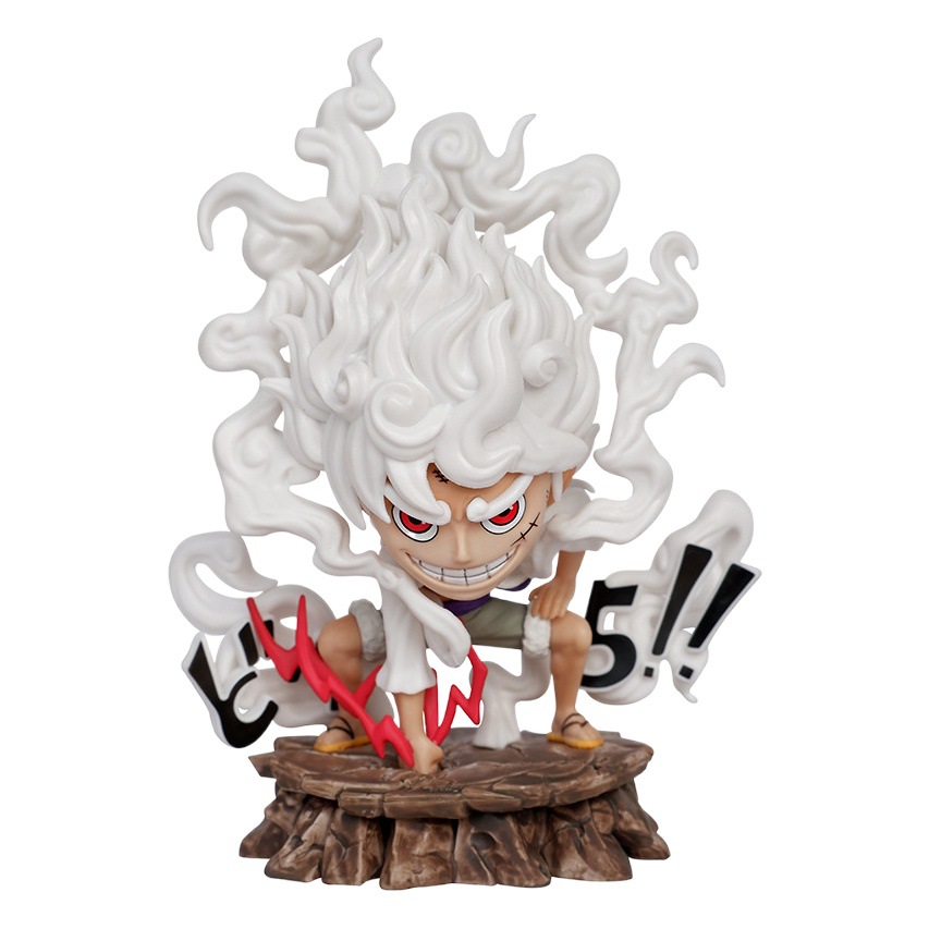 Una pieza Beat dinica Lufei de cinco velocidades Lufei fruta despertar modelo decoración estatua en caja hecha a mano al por mayor