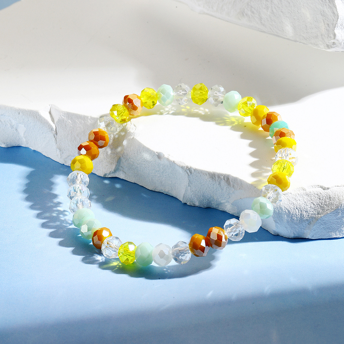 hot selling bracelets are versatile and high end Bohemian elastic line summer crystal bracelet set_voghion.com