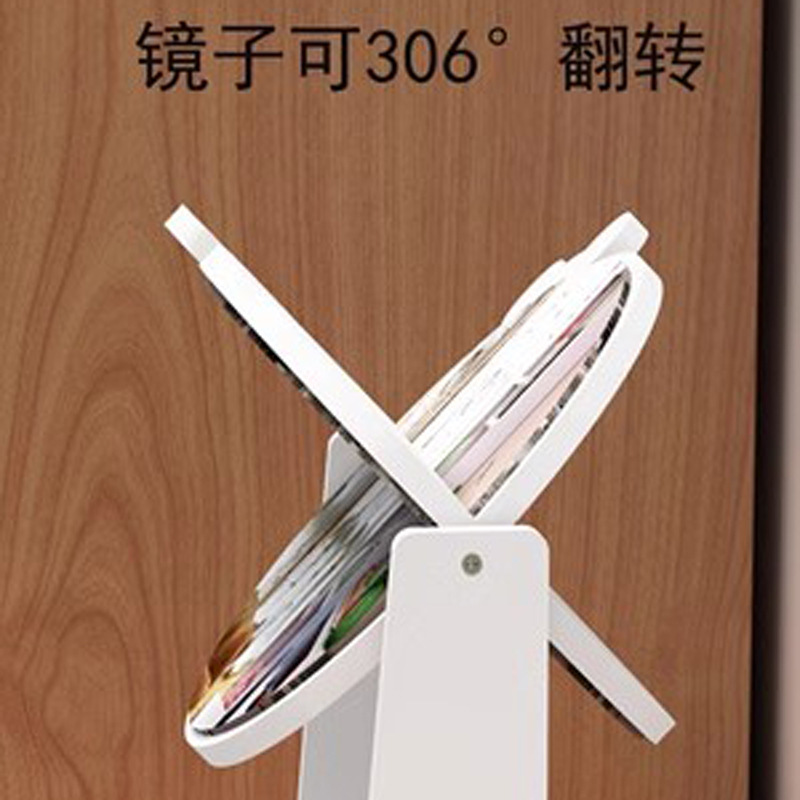 Espejo de maquillaje de escritorio cajón grande caja de almacenamiento de cosméticos portátil Internet celebridad dormitorio estudiante vestidor espejo al por mayor