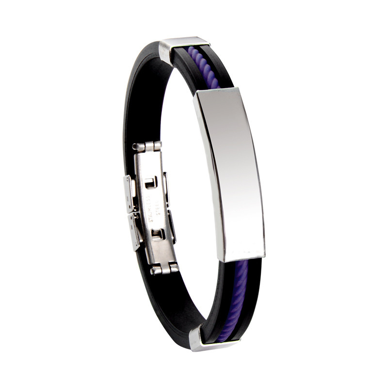 Yiwu joyería pequeña al por mayor botón de mariposa de verano pulido transfronterizo un hombre y una mujer joyería pequeño producto pulsera de acero inoxidable