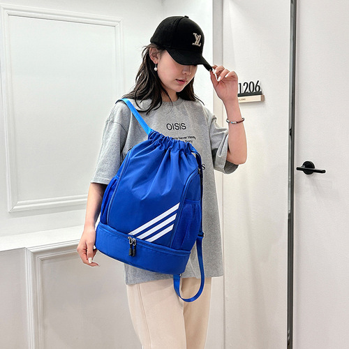 New Oxford Cloth Drawstring Bag, Backpack, Sports Basketball Storage Bag, Training Bag, Outdoor Travel Bag for Women