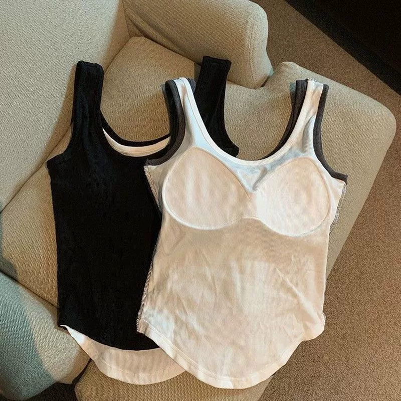 Цельный бюстгальтер с нижней частью, искусственный дизайн из двух частей, облегающий топ, камзол с подушечками для груди, облегающий силуэт и без рукавов.