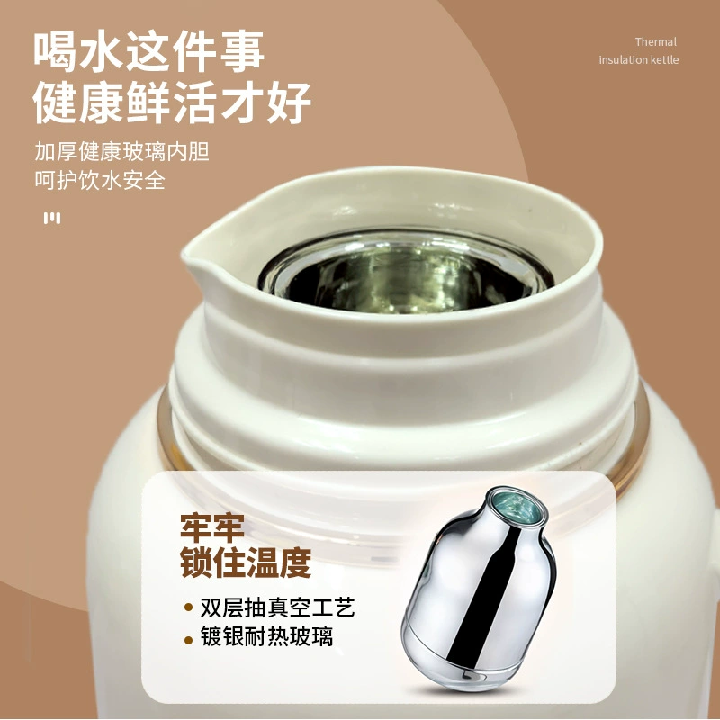 Capacious thermos for home use, handheld food silicone sealed, teapot