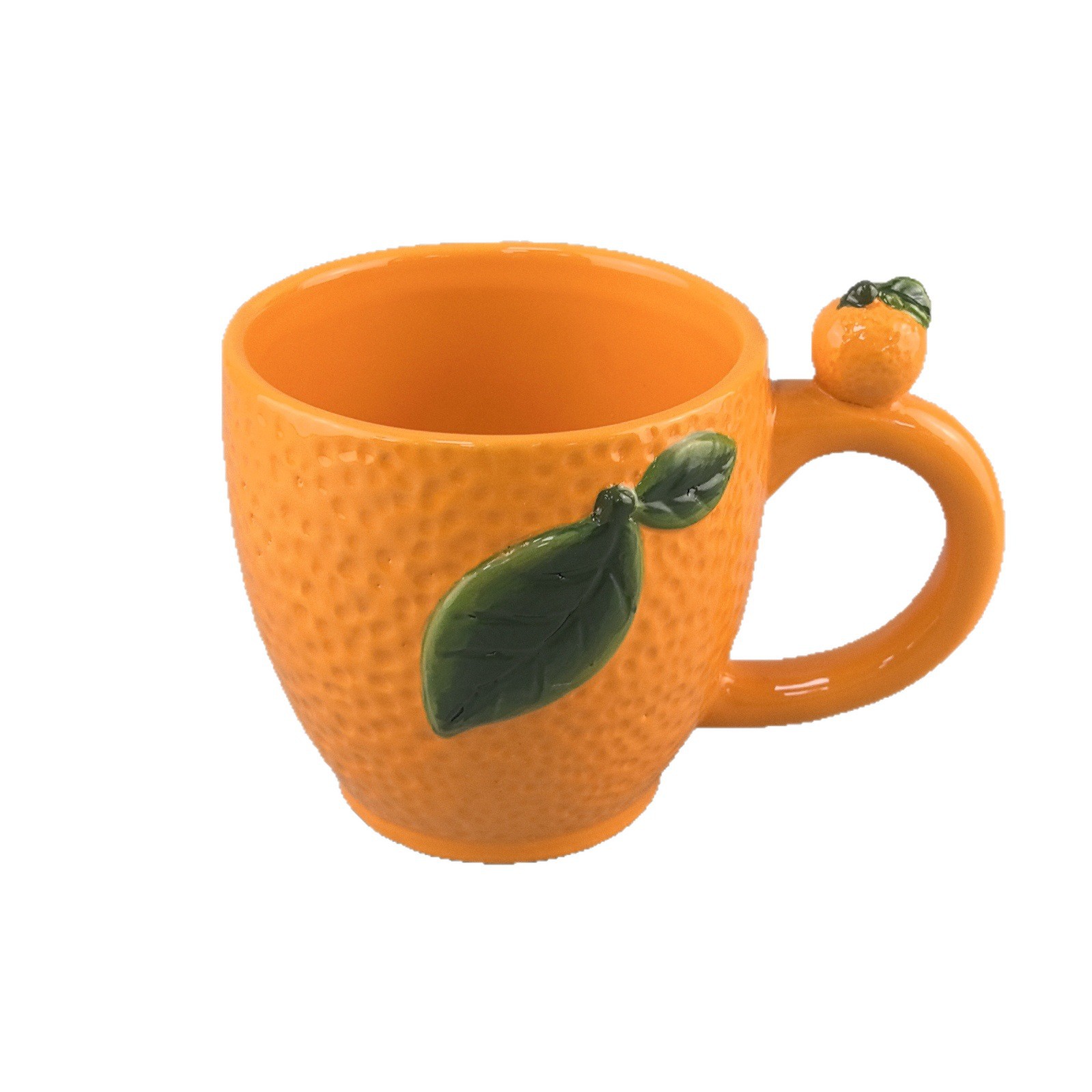 Creatividad transfronteriza encantadora cerámica fruta naranja taza de cerámica taza de cerámica artesanía decoración de mesa de la sala de estar