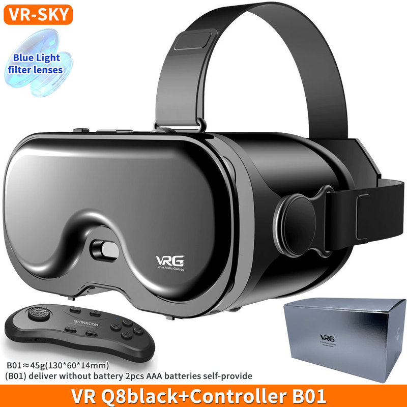 跨境批发VR魔镜全景眼睛打游戏手机Q8头戴式智能虚拟现实3d眼镜|undefined