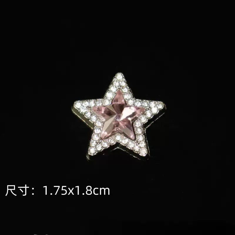 合金粉系KT洞洞鞋花时尚diy五角星字母通用沙滩鞋鞋配饰金属鞋扣|undefined