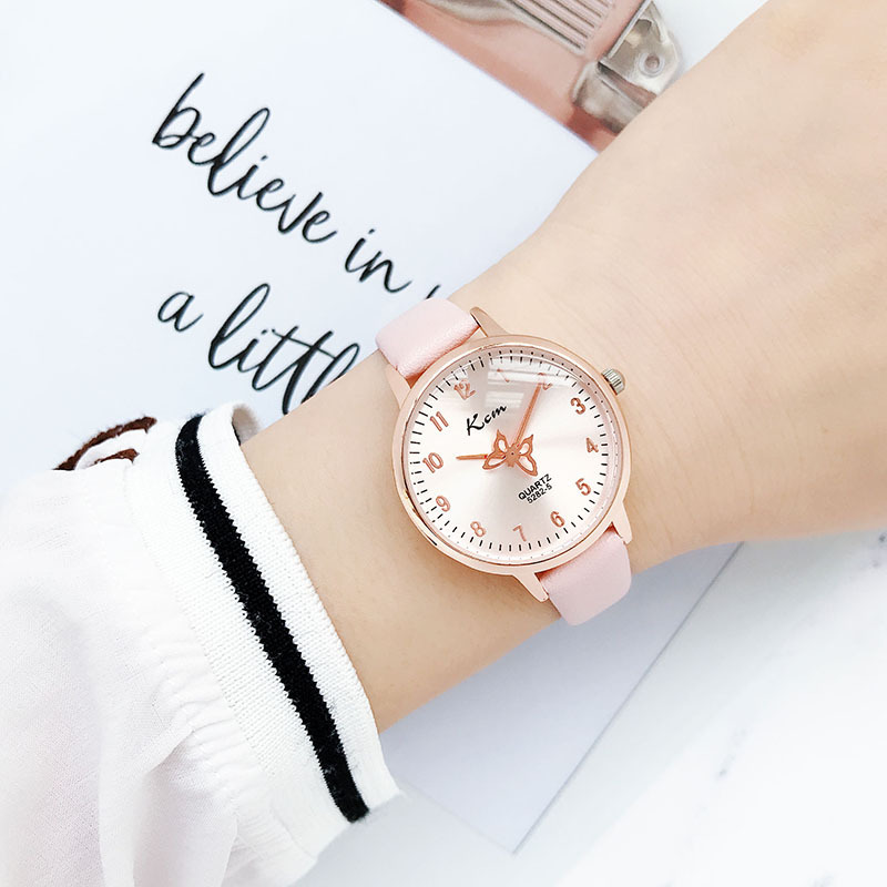 Rotating butterfly pointer watch female students waterproof fashion trend personality simple junior high school students wholesale