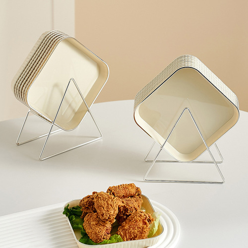 Household dining table spit bone plate transparent small plate fruit snack plate plastic simple light luxury small plate garbage plate