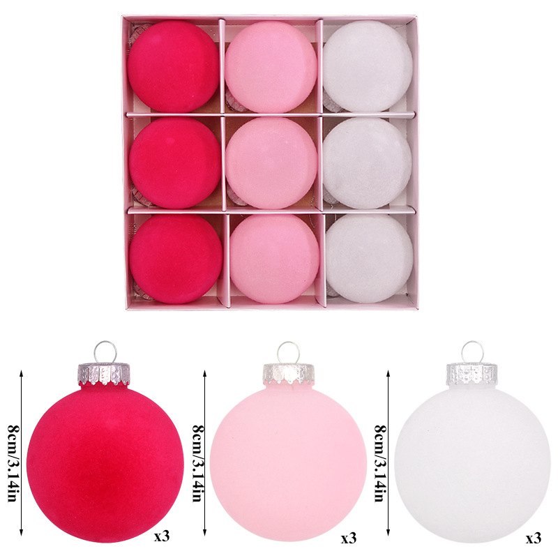 8cm 무리볼 9개(핑크색, 흰색)