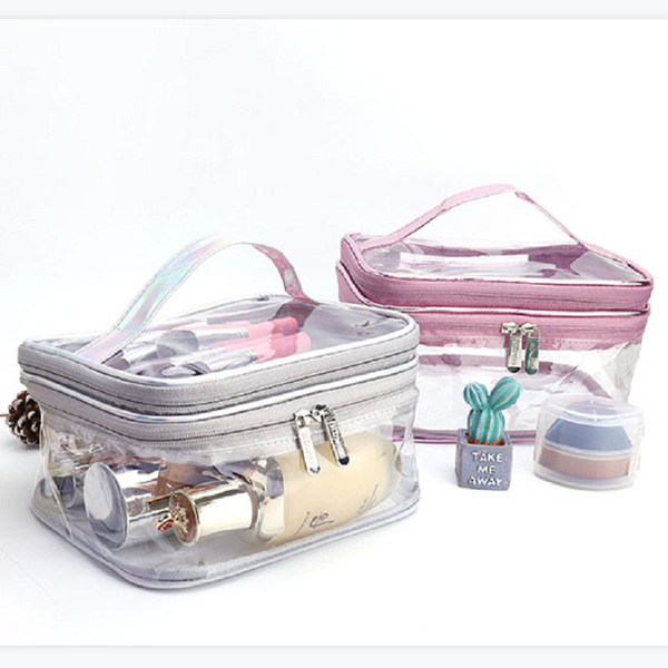 Capacious cosmetic bag PVC