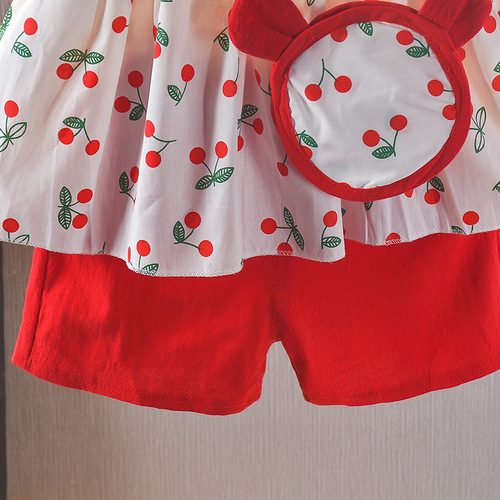 Summer Outfit Set for Baby Girls 0-5 Years Old, Stylish Two-Piece Set for Toddlers, Cute and Trendy Children's Summer Clothes