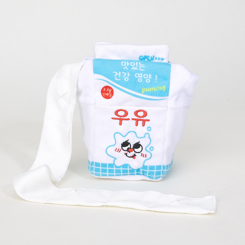 새로운 기능 스타일 우유 상자 숨겨진 음식 스니핑 장난감 대외 무역 애완견 소리 봉제 장난감 발견