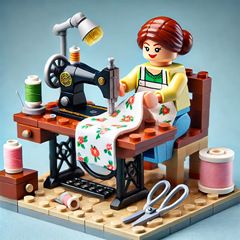 ミシン組み立てブロック装飾品ギフトおもちゃ小さなパーツ女の子ミニモデルクリエイティブレトロ教育用ミニチュア
