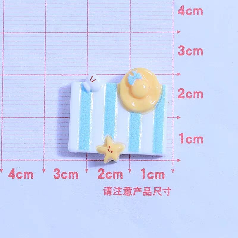 光沢のあるオーシャンビーチシリーズ樹脂アクセサリークリーム接着剤 diy 手作りヘアピン携帯電話ケース電気自動車パッチ|undefined