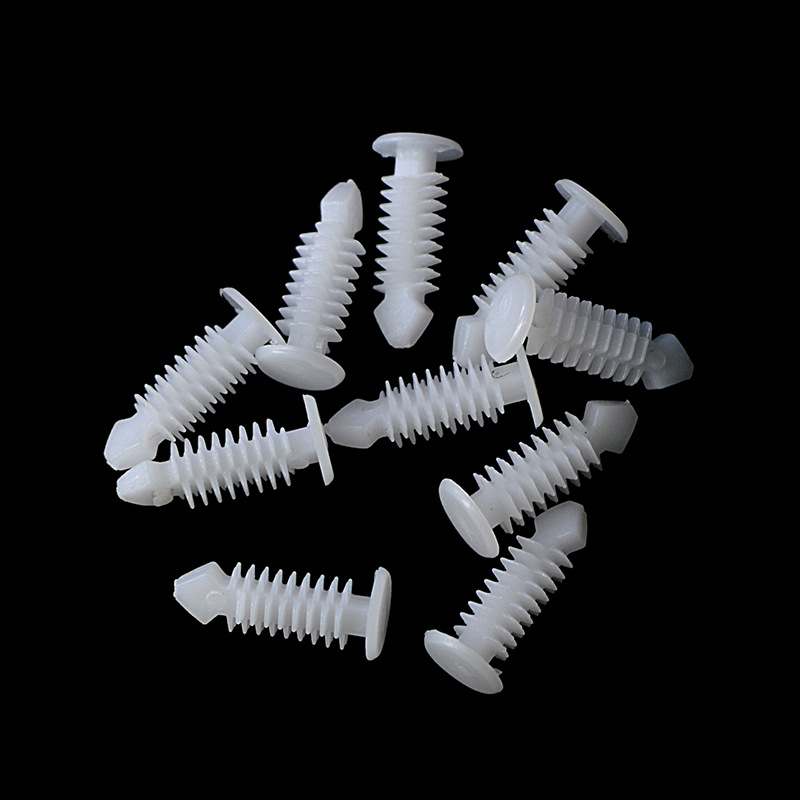 Muebles papelería remache diente plano blanco púas hebilla en forma de árbol remache nylon signo agujero bloqueo hebilla clip A23
