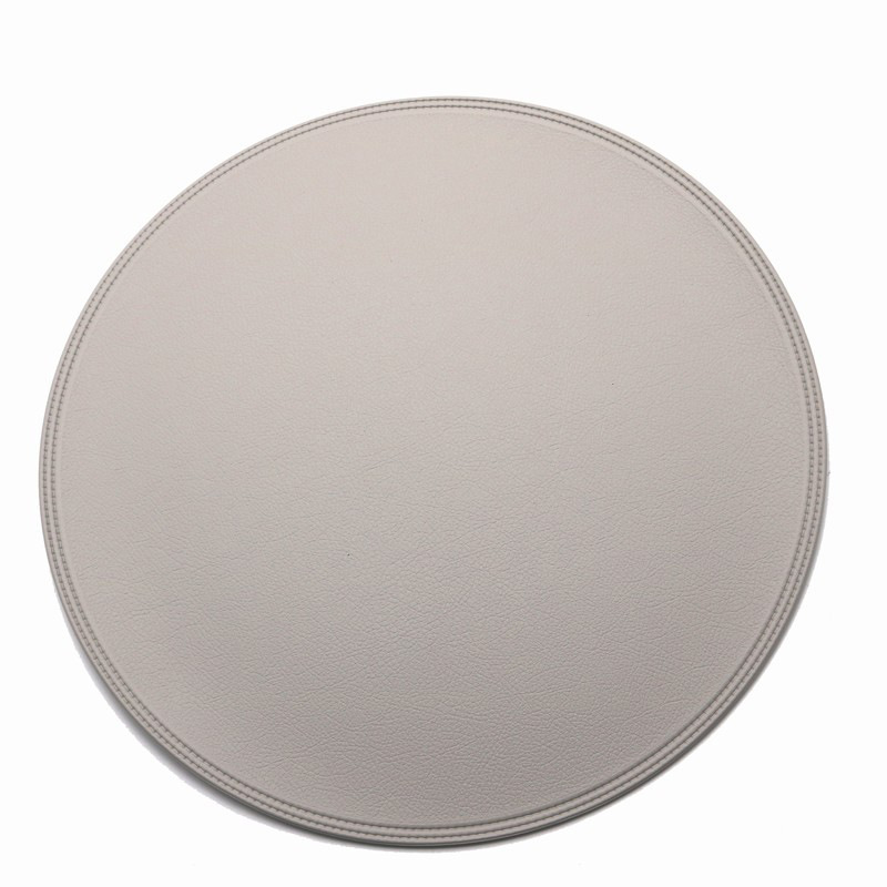 Amazon redondo de cuero mantel de doble capa de PVC impermeable mantel nórdico aislamiento pad American Coaster Mesa estera al por mayor