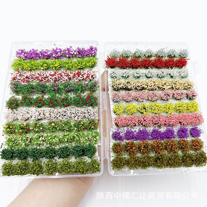 【Factory Direct Wholesale】Micro-landscape flower cluster model, grass cluster simulation model, DIY dollhouse scenery base, handmade