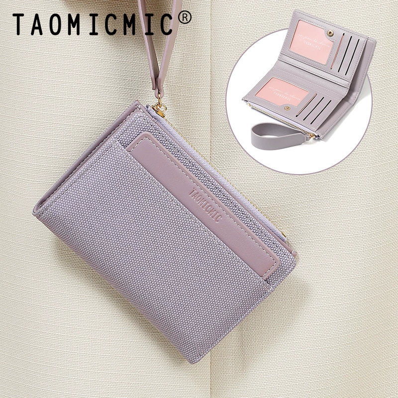 TAOMICMIC Японский Короткий Кошелек с Молнией и Цепочкой - Элегантный, Простой Дизайн для Ежедневного Использования