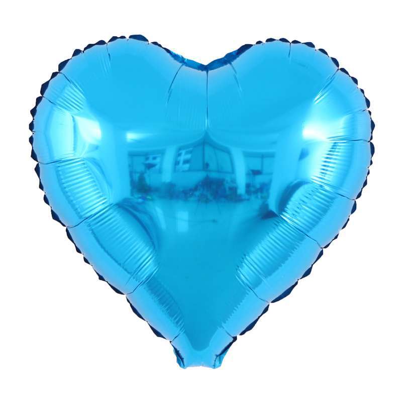 Venta al por mayor de fábrica de 18 pulgadas monocromo en forma de corazón estrella de cinco puntas amor globo de película de aluminio globo de papel de aluminio globo de fiesta de cumpleaños globo