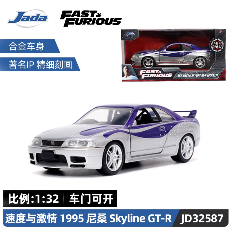 JADA Boy Car Model Regalo de cumpleaños Coche deportivo Juguete 5 Niños Coleccionables Adornos Aleación Regalo Juguete