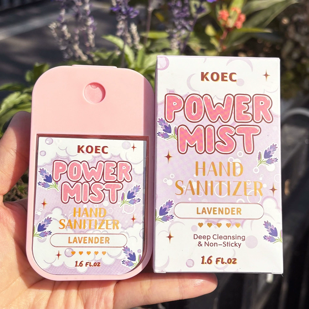 Антисептик для рук KOEC power mist, увлажняющая формула, 45 мл (клубника, алоэ, ваниль, лаванда)