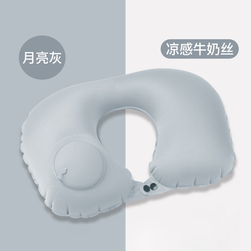 Almohada inflable, almohada para el cuello portátil de viaje, almohada en forma de U inflable, almohada para el cuello de tres tesoros de viaje, almohada para el avión